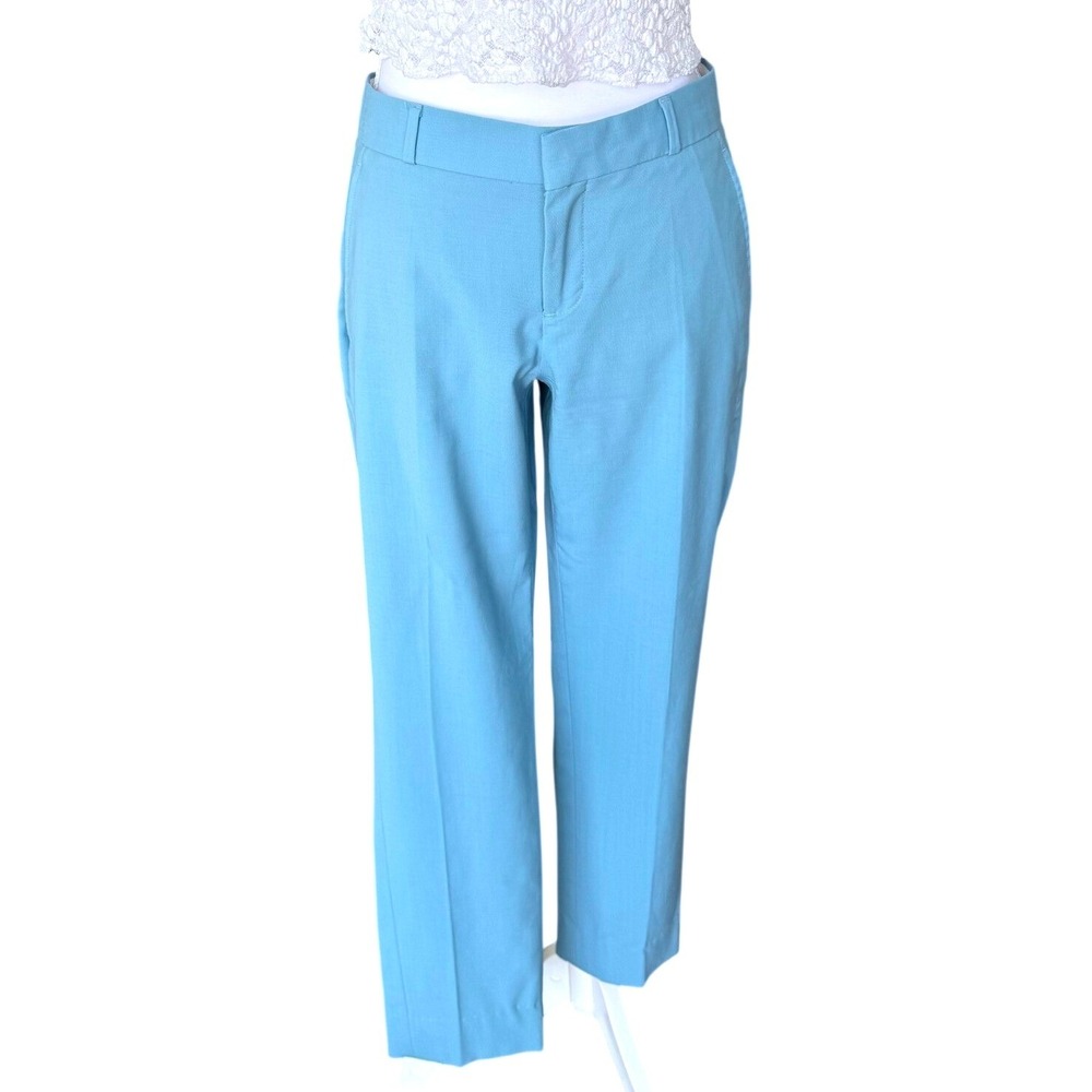 Banana Republic Ryan Blue Wool Blend Straight Leg Dress Pants Trousers 0